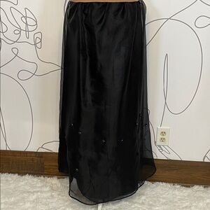 Tulle Maxi Skirt with Embroidered Flowers size XL